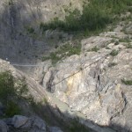 Die Hängebrücke über die Massaschlucht, nur für Schwindelfreie