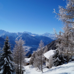 Aussicht vom Hüsli ins Tal im Winter 2013